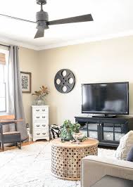 Our New Sleek And Modern Ceiling Fan Farm House Living Room Decor Den Furniture Layout
