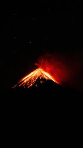 1080x1920 Minimal Peak On Fire Mountains Volcano Wallpaper Volcano Wallpaper Volcano Volcano Drawing