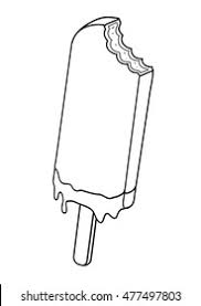 Here are coloring pages of ice cream and popsicles, for the approaching summer. Coloring Page Ice Cream Lolly Stock Vector Royalty Free 477497803