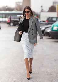 Black And White Checkered Pencil Skirt Black White Checkered Blazer Pencil Skirt Fashionable Work Outfit Work Outfits Women Professional Work Outfit