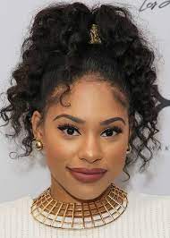 Black Hairstyles For Long Hair Tied Up With Messy Curls Curly Hair Styles Edgy Hair Medium Hair Styles