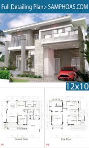 5 bedrooms modern home 10x12m samphoas plansearch moderne home plane haus architektur moderne hausentwurfe