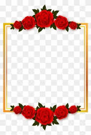 Rose Flower Borders Transparent Background Flower Frame Png Clipart In 2020 Flower Frame Png Rose Clipart Wedding Borders