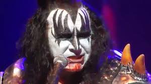 Paul Stanley smashes his Guitar