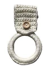 An easy crochet kitchen towel topper that doesn't actually sit on top of your dish towel. Amazon Com White Crochet Hanging Dish Towel Holder Handmade
