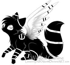 Anime Black And White Wolf With Wings Winged Wolf Pup Anime Wolf Wolf Artwork Anime