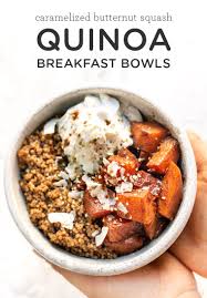 Caramelized Butternut Squash Quinoa Breakfast Bowls Simply Quinoa Recipe Breakfast Bowls Quinoa Breakfast Bowl Quinoa Recipes Breakfast