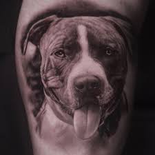 Black And Grey Dog Tattoo Artist Ralf Nonnweiler Black And Grey Portrait Realistic Tattoo Germany Dog Portrait Tattoo Dog Tattoos Dog Tattoo