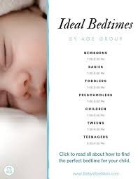 Tips For Finding Your Childs Ideal Bedtime Babywise Mom