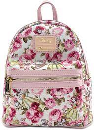Buy Loungefly X Beauty And The Beast Character Floral Print Mini Faux Leather Backpack Online In Taiwan B07b2p31j1