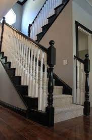Why Just White Black Trim Interior Black And White Stairs White Stairs
