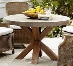 Abbott Concrete Top Round Fixed Dining Table Potterybarn I Am In Love With Th Okragly Stol Stol Meble
