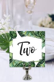 Tropical Wedding Table Number Table Number Template Table Number Printable Table Number Download Tropical Design Table Number Pdf Place Cards Wedding Diy Wedding Table Number Cards Table Numbers Wedding Diy