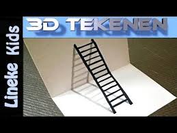 65 3d Tekenen Ladder Heel Makkelijk Voor Kinderen En Beginners Youtube Tekenen 3d Tekeningen Tekenen Voor Kinderen