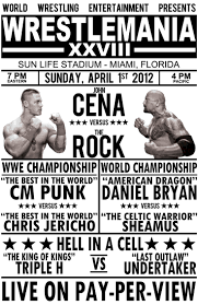 Image result for wrestlemania 28 poster