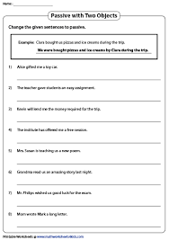 Active And Passive Voice Printable Worksheets Active And Passive Voice Passive The Voice