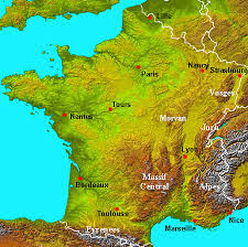 Sncf is the primary train operator in france. Physical Map Of France Topography About France Com