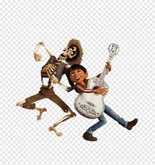 Coco Holding White Guitar Illustration Miguel And Hector Dancing At The Movies Cartoons Png Pngegg Also coco movie guitar png available at png transparent variant. coco holding white guitar illustration
