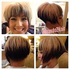 Short bob with graduated fringe. Pin On Bobs