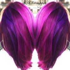 Love My Job Love This Bright Purple Magenta Pink Hair Used A Mixture Of The Joico Color Intensity Colors Pink Ombre Hair Hair Color Purple Magenta Hair