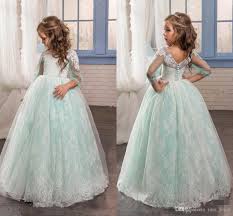 Green mint color is a perfect color for a chic and elegant wedding. Romantic Mint Green Flower Girl Dress For Weddings Tulle With Lace Open Back Ball Gown First Communion Pageant Dresses For Girls From Bride East 89 39 Dhgate Com