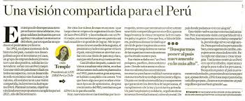 Una Vision Compartida Para El Peru Blog El Comercio Peru