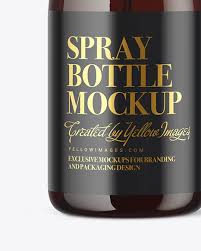 Download Amber Glass Spray Bottle Mockup In Bottle Mockups On Yellow Images Object Mockups PSD Mockup Templates