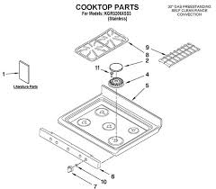 kitchenaid kgrs206xss3 range