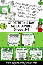 St Patrick S Day Literacy Activities Bundle Reading Lesson Plans Higher Order Thinking Skills Spelling Resources