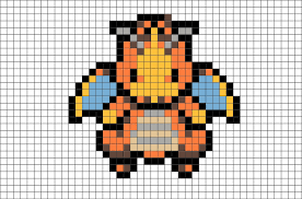 Pokemon Dragonite Pixel Art Pixel Art Pokemon Pixel Art Anime Pixel Art