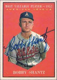 1961 Topps Mvp Bobby Shantz Autograph Baseball History Baseball Cards Major League Baseball