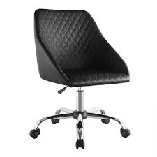 Mainstays Faux Leather Quilted Mid Back Swoop Arm Rolling Office Desk Chair Multiple Colors Walmart Com In 2020 Office Chair Black Office Chair Chair