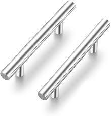 Many pull handles feature tubular shapes and other curved and flat designs to match existing decor. Ravinte 30 Pack 5 Solid Kitchen Cabinet Handles Satin Nickel Cabinet Pulls Brushed Nickel Drawer Pulls Kitchen Cabinet Hardware Kitchen Handles Sliver Cabinets Drawer Handles 3 Hole Center Amazon Com