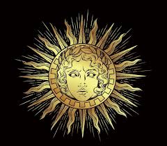 Helios Antique Sun Face Of The Greek Apollo God Symbol Tapestry Greek Mythology Tattoos Apollo Symbol Norse Symbols