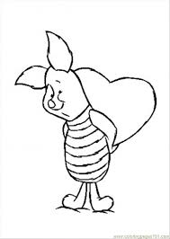 Complete the drawing and add the necessary finishing touch. Coloring Pages Shy Face Of Piglet Cartoons Winnie The Pooh Coloring Pages Valentine Cartoon Free Printable Coloring Pages