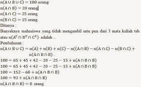 Contoh Soal Himpunan 3 Anggota