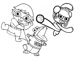 This cute coloring page is great for kids, babies, children or toddlers. Red Titan And Gus With Combo Panda Coloring Page Free Printable Coloring Pages For Kids