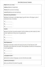 Download your resume in pdf or word doc.no payment required, no tricks. 46 Blank Resume Templates Doc Pdf Free Premium Templates