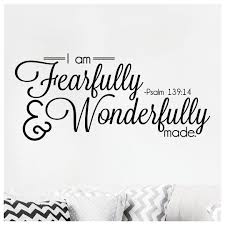 To god be the glory. I Am Fearfully And Wonderfully Made Psalm 139 14 Wall Saying Vinyl Lettering Art Decal Quote Sticker Home Decor Buy Online In Bahamas At Bahamas Desertcart Com Productid 22881033