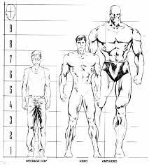 Proportions Of The Body Of A Super Hero Character Drawing Photo Sketch Anime Eyes