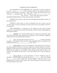 A lease is a legal, binding contract outlining the terms under which one party agrees to rent property owned by another party. 44 Simple Equipment Lease Agreement Templates á… Templatelab