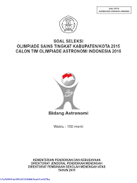 Soal osn astronomi 2020 latihan soal. Soal Osn Astronomi Tingkat Kabupaten Kota Tahun 2015