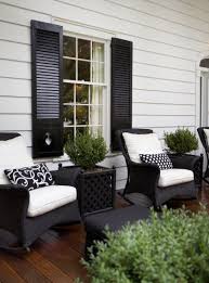 Black And White Porch Front Porch Furniture Porch Furniture House With Porch