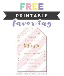 Subscribe to the free printable newsletter. Free Printable Thank You Tags Twinkle Twinkle Little Star Favor Tags Baby Shower Birthday Instant Download Instant Download Printables