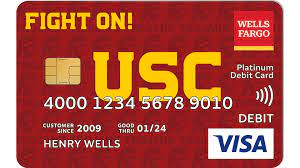 Remember to switch automatic deductions, such as gym you must be the primary account holder of an eligible wells fargo consumer account with a fico® score available, and enrolled in wells. Usc Athletics Announces Customized Debit Card For Wells Fargo Customers Usc Athletics