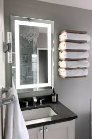 Some bathroom mirrors extend far from the bathroom vanity or from the bathroom sink. Front Lighted Led Bathroom Vanity Mirror 32 In 2020 Bathroom Vanity Mirror Bathroom Interior Bathroom Mirror