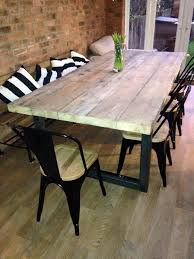 Reclaimed Industrial Chic 10 12 Seater Solid Wood And Metal Etsy Metal Dining Table Kitchen Table Wood Dining Table