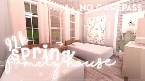 Bloxburg bedroom ideas cheap pink agreeable room decals. Bloxburg Spring Cozy Family Home No Gamepass House Build Youtube