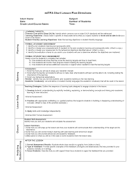 Tpa Lesson Planning Directions Lesson Plan Templates Preschool Lesson Plan Template Reading Lesson Plan Template