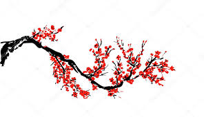 Lettering & latin phrases stencils of alphabets in different fonts and sizes. Cherry Blossom Hand Drawn Branch With Red Cherry Flowers Blooming Sakura Blossoming Twig Isolated On White Chinese Or Japanese Traditional Drawing Vector Premium Vector In Adobe Illustrator Ai Ai